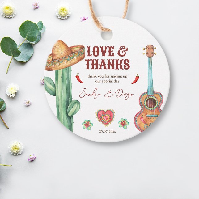 Étiquettes Cadeau Fête mexicaine à thème faveurs personnalisées (Créateur téléchargé)