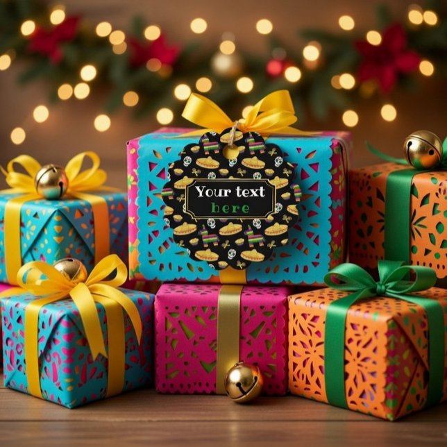 Étiquettes Cadeau Fête mexicaine personnalisée & Jour des morts (Créateur téléchargé)