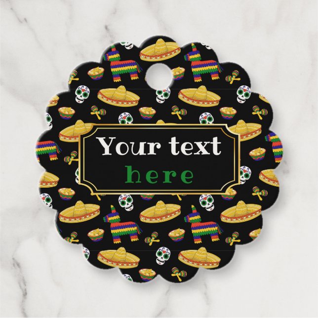 Étiquettes Cadeau Fête mexicaine personnalisée & Jour des morts (Devant)