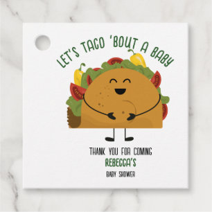 Étiquettes Cadeau Fête mexicaine, taco parle d'un baby shower bébé