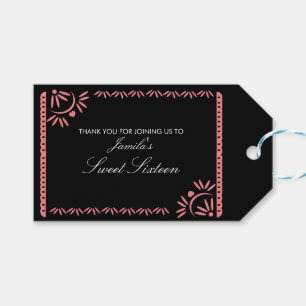Étiquettes-cadeau Fête Papel Picado Sweet 16 Mexicain Toute Couleur