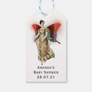 Étiquettes-cadeau Fête Prénatale Papillon Féérique Lumineux de Style