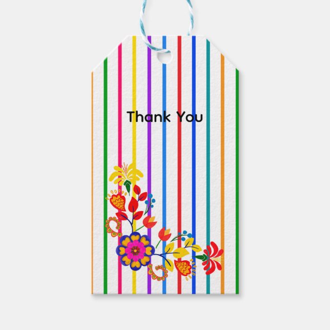 Étiquettes-cadeau Fête prénatale Proud to Be Latino Baby | Fleurs et (Devant)