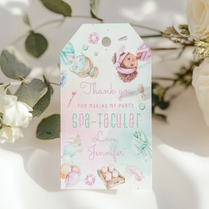 Étiquettes-cadeau Fête spa Pastel Spatacular Anniversaire Merci