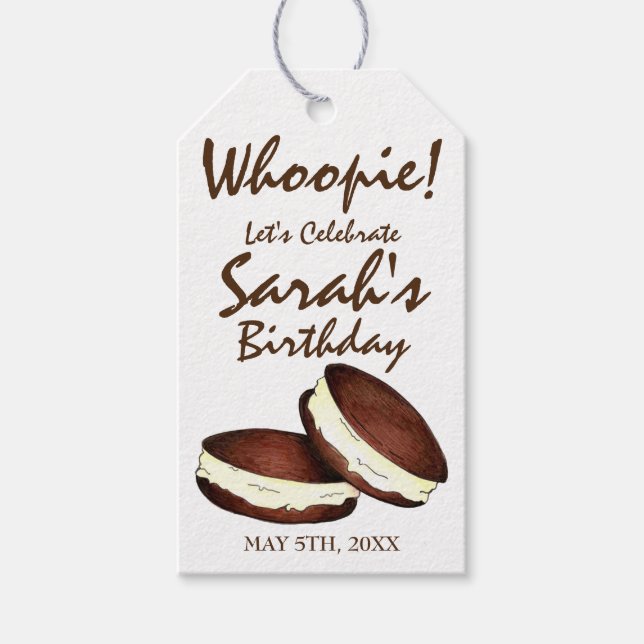 Étiquettes-cadeau Fêtons ! Whoopie Pies fête d'anniversaire (Devant)