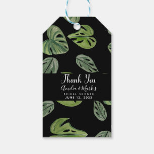 Étiquettes-cadeau Feuille de Monstera Adansonii aquarelle manuelle p