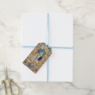 Étiquettes-cadeau Feuille d'un livre d'heures