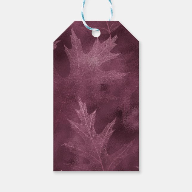 ÉTIQUETTES-CADEAU FEUILLES D'AUTOMNE DE CHUTE (Devant)
