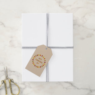 Étiquettes-cadeau Feuilles de chêne Thanksgiving Custom