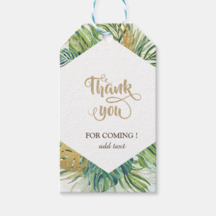 Étiquettes-cadeau Feuilles de palmiers tropicaux Mariage d'été Remer