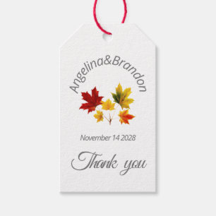 Étiquettes-cadeau Feuilles d'érable vintage