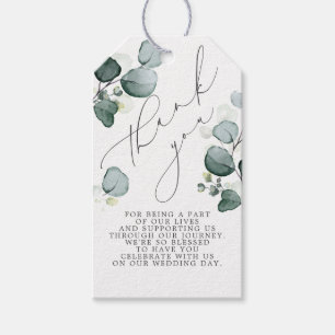 Étiquettes-cadeau Feuilles d'eucalyptus Elégante verdure Merci
