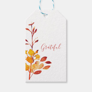 Étiquettes-cadeau Feuilles et branches d'automne gracieux