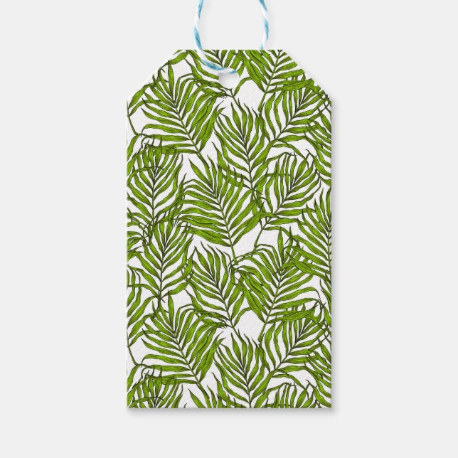 Étiquettes-cadeau Feuilles Palm (Devant)