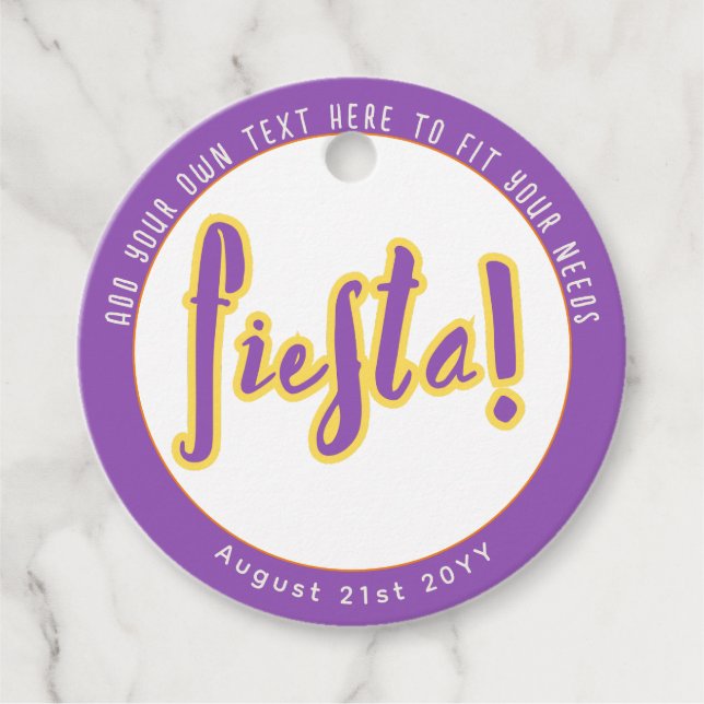 ÉTIQUETTES CADEAU FIESTA (Devant)