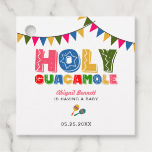 Étiquettes Cadeau Fiesta Baby shower Saint Guacamole mignonne couleu