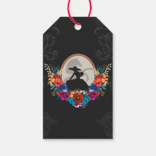 Étiquettes-cadeau Fiesta mexicaine Coloré Floral Charro Quinceanera