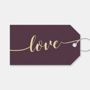 Étiquettes-cadeau Figue de minuit Acclamations Simple Amour