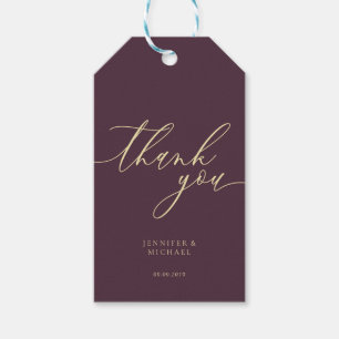 Étiquettes-cadeau Figue de Minuit Merci Simple