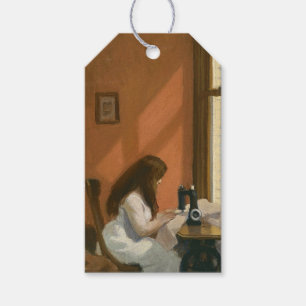 Étiquettes-cadeau Fille à une machine à coudre (par Edward Hopper)