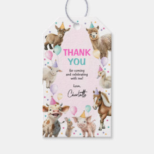 Étiquettes-cadeau Fille Animaux de ferme Grange Balloon Confetti Ann