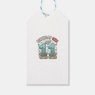 Étiquettes-cadeau Fille d'anniversaire 11 Tortue de mer Conception d