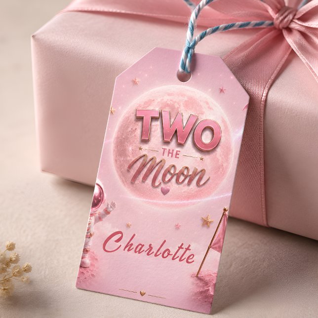 Étiquettes-cadeau Fille de 2 ans dans l'espace (Créateur téléchargé)
