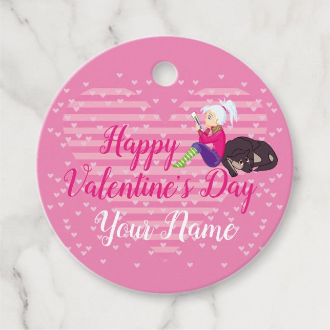 Étiquettes Cadeau Fille Être amoureuse (Devant)