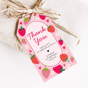 Étiquettes-cadeau Fille fraise Berry First Birthday Favoriser Tags
