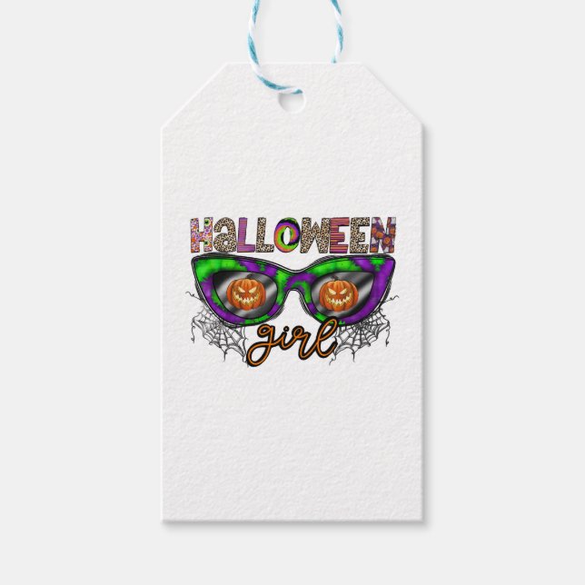 Étiquettes-cadeau Fille Halloween (Devant)