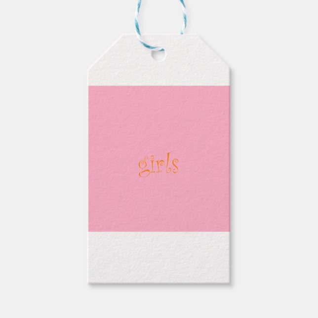 Étiquettes-cadeau filles (Devant)