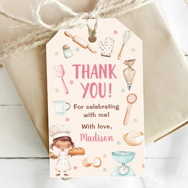 Étiquettes-cadeau Filles à la première fête d'anniversaire (Créateur téléchargé)