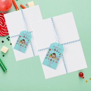 Étiquettes-cadeau Filles à thème Fille Merci d'anniversaire