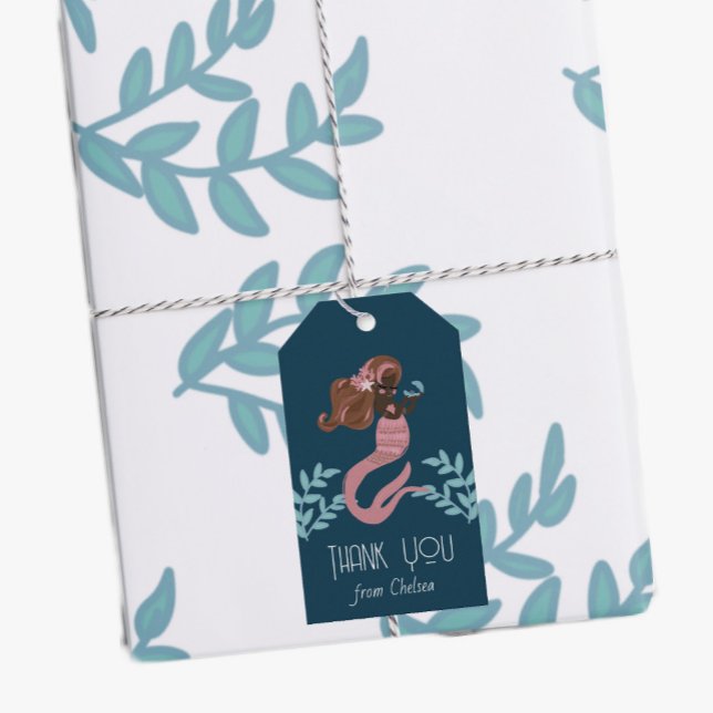 Étiquettes-cadeau Filles de sirènes fête d'anniversaire (Créateur téléchargé)