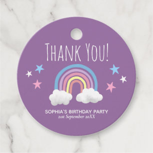 Étiquettes Cadeau Filles mignonne violet Unicorn Anniversaire de enf