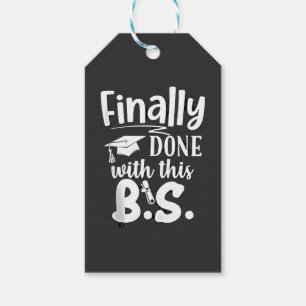 Étiquettes-cadeau Fini avec ce BS Funny graduation 2025