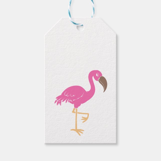 Étiquettes-cadeau Flamant rose (Devant)