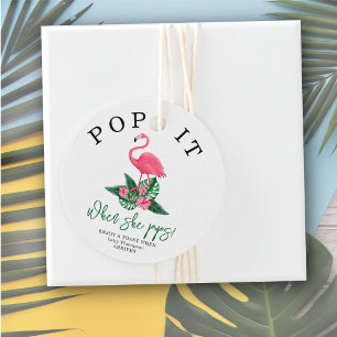 Étiquettes Cadeau Flamant rose rose - Pop it! Quand elle éclaire !