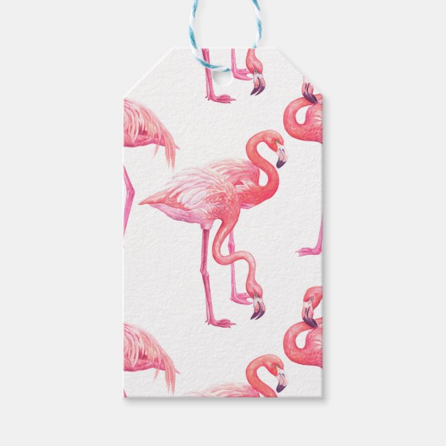 Étiquettes-cadeau Flamants roses (Devant)