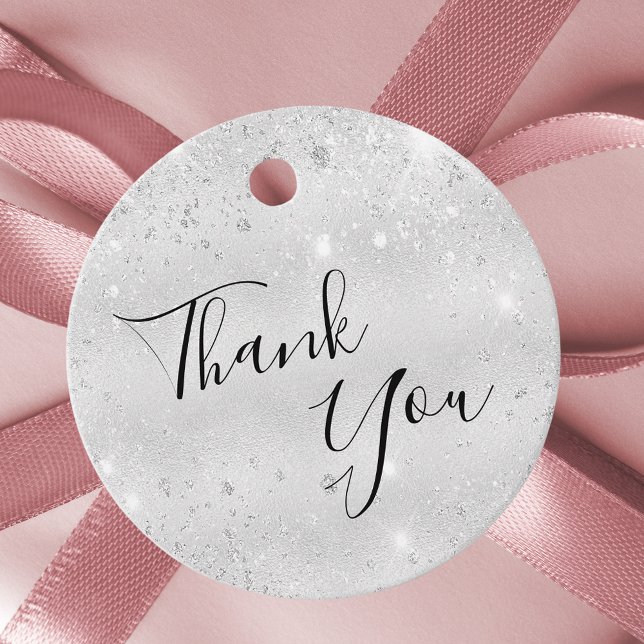 Étiquettes Cadeau Flambeaux d'argent d'anniversaire merci (Créateur téléchargé)