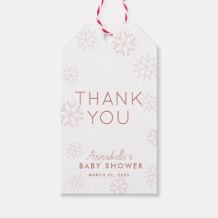 Étiquettes-cadeau Flammes De Neige Rose Baby Son Froid À L'Extérieur