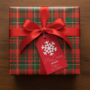 Étiquettes-cadeau Flèche Blanche Fête Rouge Noël Nouvel An