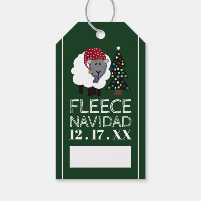 Étiquettes-cadeau Fleece Navidad, style espagnol Noël (Devant)