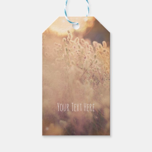 Étiquettes-cadeau Fleur Champ Rustique Mariage campagnard Favoriser (Devant)