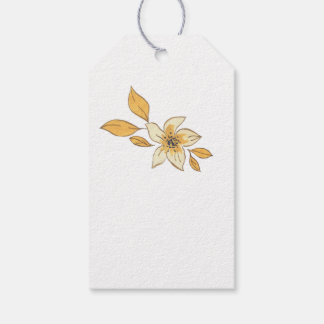Étiquettes-cadeau fleur d'automne