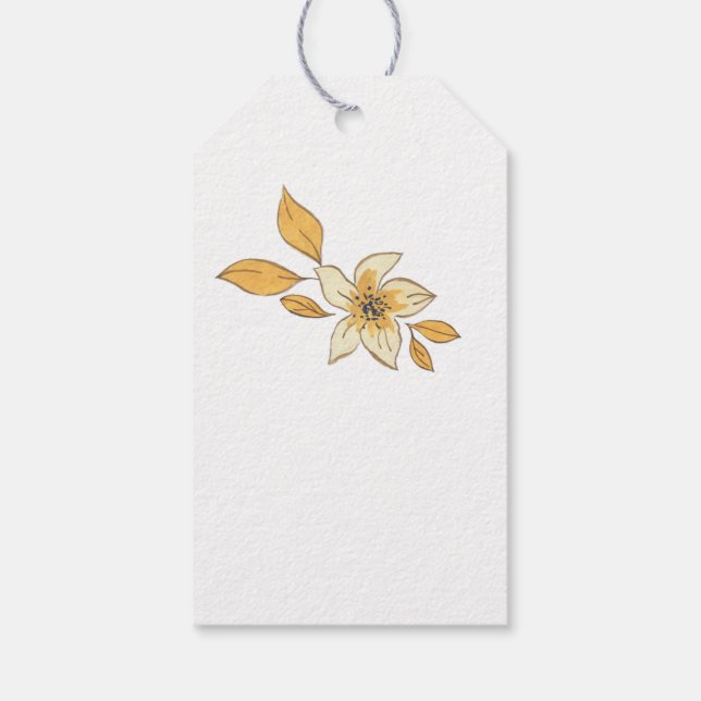 Étiquettes-cadeau fleur d'automne (Dos)