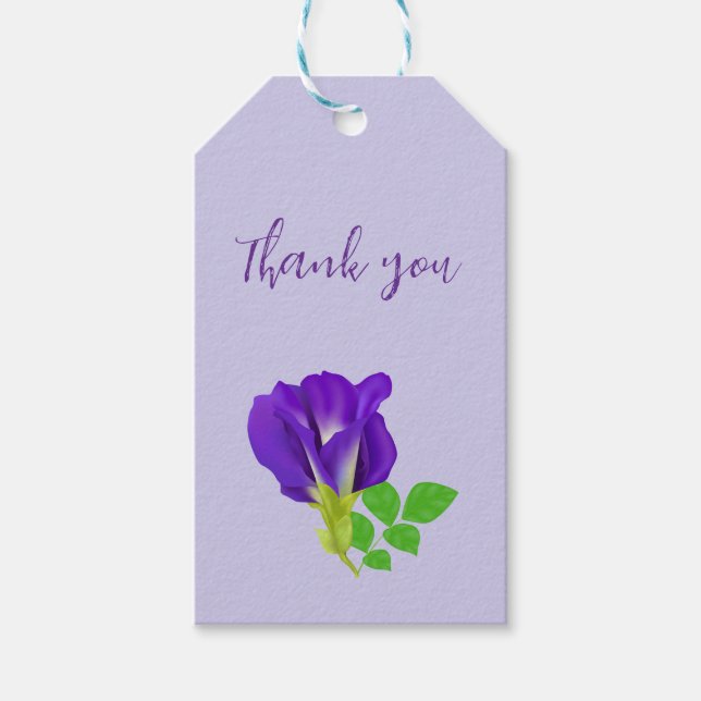Étiquettes-cadeau Fleur de Bloom Violet  (Devant)