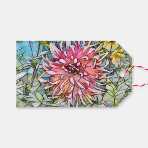 ÉTIQUETTES-CADEAU FLEUR DE DAHLIA