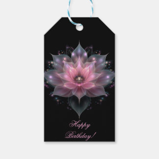 Étiquettes-cadeau Fleur de Lotus Lumineuse - Joyeux Anniversaire Ros