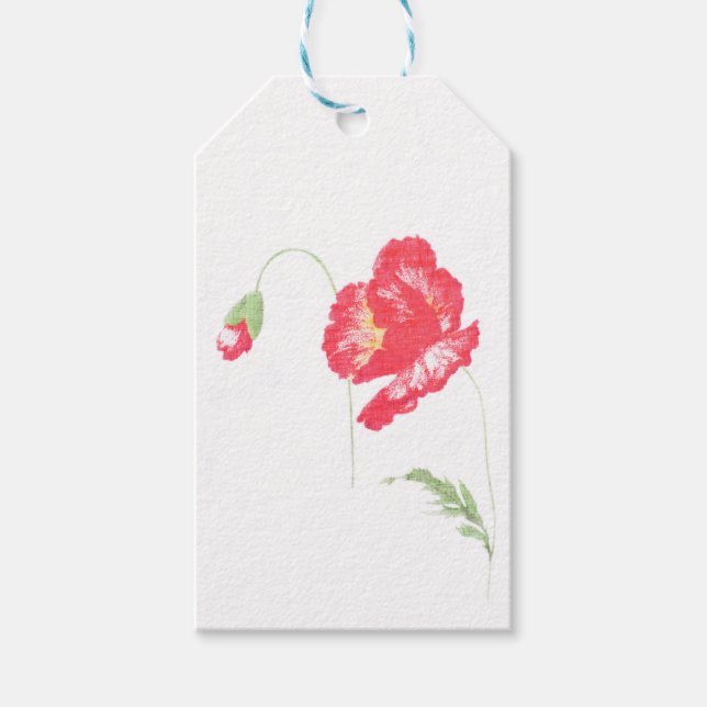 Étiquettes-cadeau Fleur de pavot sauvage (Devant)